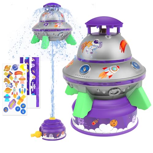 Wassersprinkler für draußen für Kinder, Raketensprinkler, wasserbetriebenes Start- und Drehspielzeug, Sommerspaß und Geburtstagsgeschenk für Jungen und Mädchen Wassersprinkler für draußen für Kinder, Raketensprinkler, wasserbetriebenes Start- und Drehspielzeug, Sommerspaß und Geburtstagsgeschenk für Jungen und Mädchen von WELLTE
