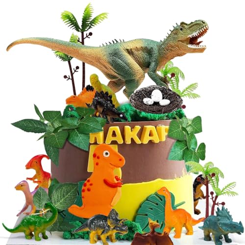 Kuchendeko Dinosaurier Set, 23 Stück Dino Tortendeko, Dinosaurier Kuchendekoration, Cake Topper dinosaurier, Dino Geburtstag Deko, Dschungel Tortendeko Junge Torten Topper Geburtstag dinosauri-er Deko Kuchendeko Dinosaurier Set, 23 Stück Dino Tortendeko, Dinosaurier Kuchendekoration, Cake Topper dinosaurier, Dino Geburtstag Deko, Dschungel Tortendeko Junge Torten Topper Geburtstag dinosauri-er Deko von WELLXUNK