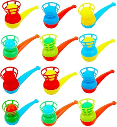 Mitgebsel Kindergeburtstag, 15 Pcs Puste Ball Spiel, Party Puste Spiel, Schwimmende Blasrohrbälle, Spiele Schweben Balle, Pustespiel Ball, Spielzeug Geschenke mit Kinder für Party(Zufällige Farbe) von WELLXUNK