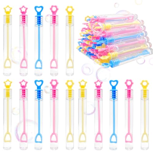Seifenblasen Kinder, 48 Stück Mini Seifenblasen Set mit Herz, Sternformen und Blütenform, Seifenblasen Stäbe Klein für Kinder, Ideal für Hochzeit Kindergeburtstag Gastgeschenk Mitgebsel Seifenblasen Kinder, 48 Stück Mini Seifenblasen Set mit Herz, Sternformen und Blütenform, Seifenblasen Stäbe Klein für Kinder, Ideal für Hochzeit Kindergeburtstag Gastgeschenk Mitgebsel von WELLXUNK