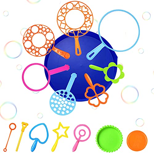 WELLXUNK Seifenblasen Set 15 Stück Seifenblasen Blase Zauberstab Set für Kinder, Bubble Maker Spiele, Große Seifenblasenstäbe Bubble Maker Spiele für Kindergeburtstag, Strand, Garten, Hochzeit WELLXUNK Seifenblasen Set 15 Stück Seifenblasen Blase Zauberstab Set für Kinder, Bubble Maker Spiele, Große Seifenblasenstäbe Bubble Maker Spiele für Kindergeburtstag, Strand, Garten, Hochzeit von WELLXUNK