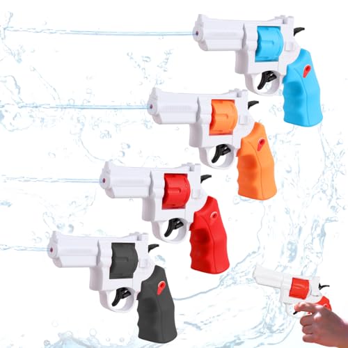 Wasserpistole für Kinder, 4 Stück Wasser Spritzpistole Kunststoff, Wasserspritzpistole Spielzeug 8-10 Meter das Perfekte Spielzeug für Sport, Pools, Strände und Wasserschlachten im Freien Wasserpistole für Kinder, 4 Stück Wasser Spritzpistole Kunststoff, Wasserspritzpistole Spielzeug 8-10 Meter das Perfekte Spielzeug für Sport, Pools, Strände und Wasserschlachten im Freien von WELLXUNK