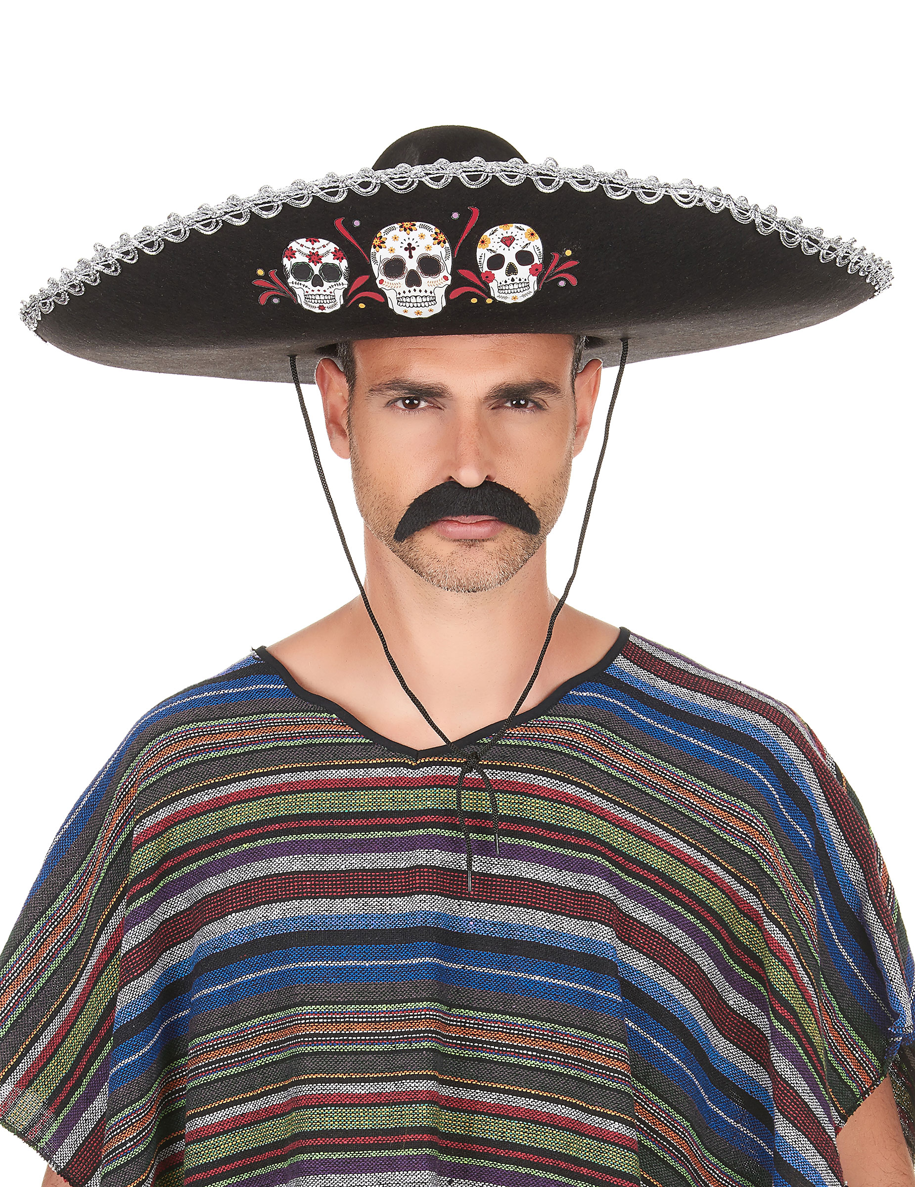 Dia de los Muertos Sombrero Halloween-Kostümaccessoire schwarz-bunt Dia de los Muertos Sombrero Halloween-Kostümaccessoire schwarz-bunt von KARNEVAL-MEGASTORE