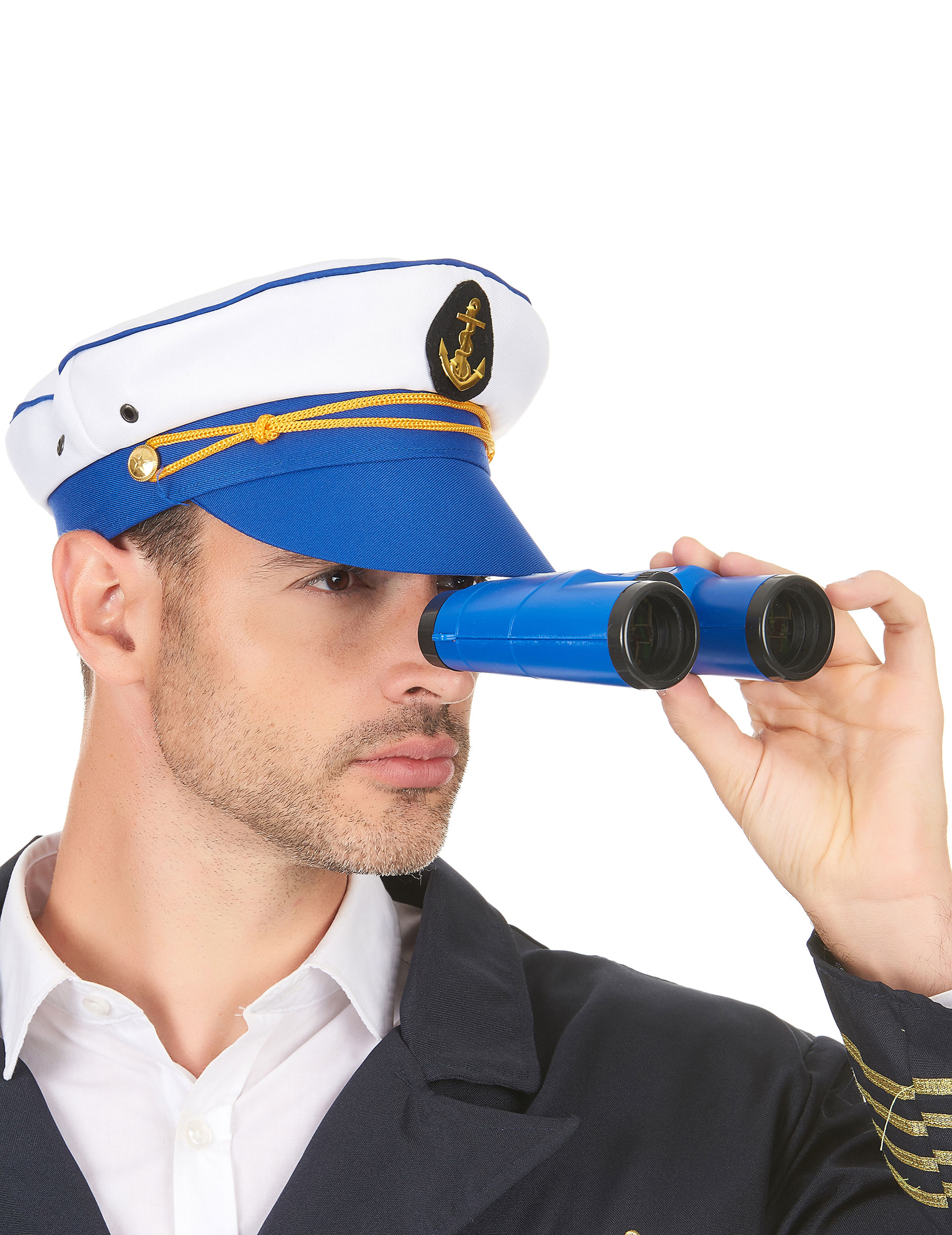 Matrosen-Cap für Damen blau-weiss-gold Matrosen-Cap für Damen blau-weiss-gold von KARNEVAL-MEGASTORE