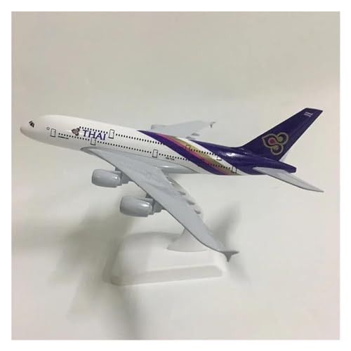 WELSAA Aerobatic Flugzeug Thailändisches Airbus A380-Flugzeugmodell 1:300 Druckguss-Metallflugzeuge Flugzeuge Spielzeug 20 cm von WELSAA