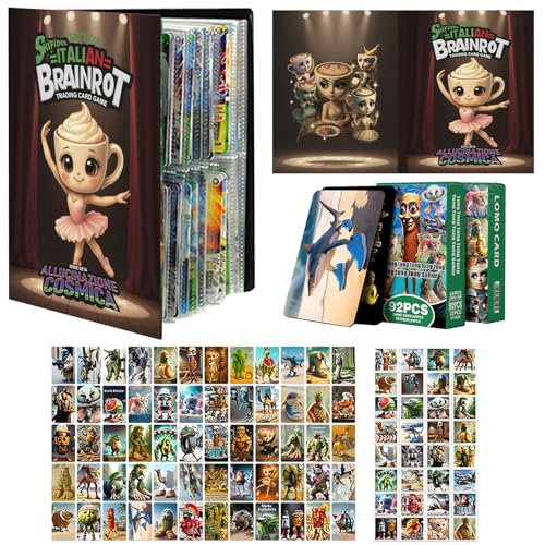 WENAUANG Italian Brainrot Sammelkartenset, Bringen Sie EIN Coffee Princess Kartenbuch mit 60 Einzigartige Karten & 32 Sticker, Italian Brainrot Sammelkarten Kinder, Jugendliche, Feste und Partys WENAUANG Italian Brainrot Sammelkartenset, Bringen Sie EIN Coffee Princess Kartenbuch mit 60 Einzigartige Karten & 32 Sticker, Italian Brainrot Sammelkarten Kinder, Jugendliche, Feste und Partys von WENAUANG