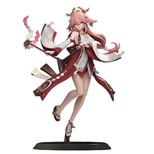 WENCY Genshin Impact Yae Miko PVC Figur Spielzeug Modell Statue 26Cm Statue Anime , Charaktere Puppe Modell von Guoml