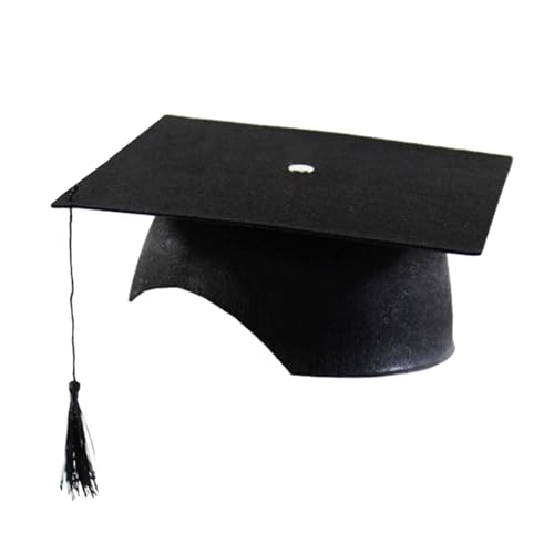 WENGU 2024 Akademische Mörtelbrett Bachelor Caps Graduation Kostüm Unisex Matte Fransen Abschluss Hut für College University Bachelor Party Hüte für Herren von WENGU