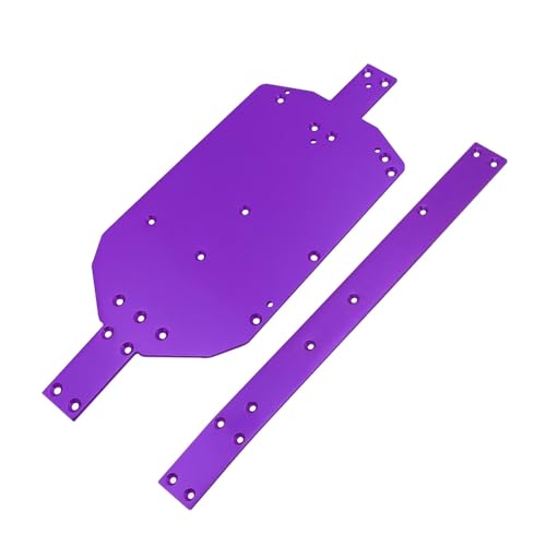 WENH 14209 14210 Ganzmetall-Chassis-Schutzplatte mit Verstärkungsversteifung Hochgeschwindigkeitsferngesteuertes Auto OP-modifiziertes Teil (Color : Purple Set) von WENH