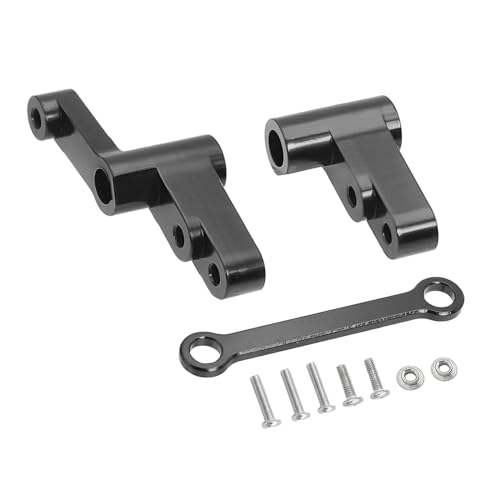 WENH 14301 14302 14303 CNC Metall Lenkung Modifikation Lenkung Gruppe Montage for 1/14 RC Auto Upgrades Teile (Color : Black) von WENH