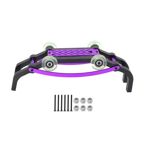 WENH 16208 16210 16207 RC Metall Überrollkäfig Wheelie Bar for Hohe Geschwindigkeit Fernbedienung Auto Hohe Festigkeit 1/16 Upgrade Teil (Color : Purple) von WENH