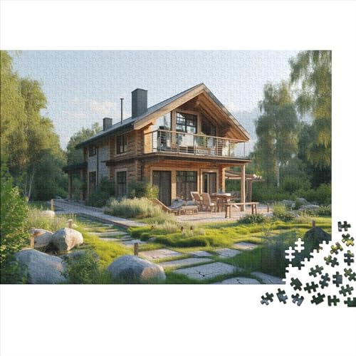 1000pcs (75x50cm) Haus Puzzle Natürliche Landschaft DIY-Puzzle Für Erwachsene von WENNUAN