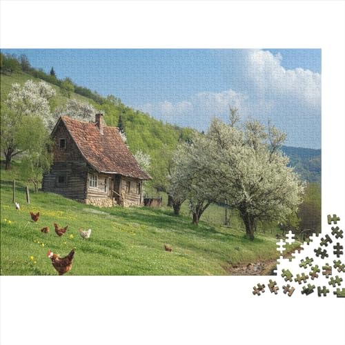 Haus Rätsel Für Erwachsene |Natürliche Landschaft| 1000pcs (75x50cm) Puzzles Lernspiele Home Decor Puzzles von WENNUAN