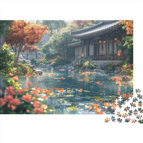 Haus Rätsel Für Erwachsene |Natürliche Landschaft| 300pcs (40x28cm) Puzzles Lernspiele Home Decor Puzzles von WENNUAN