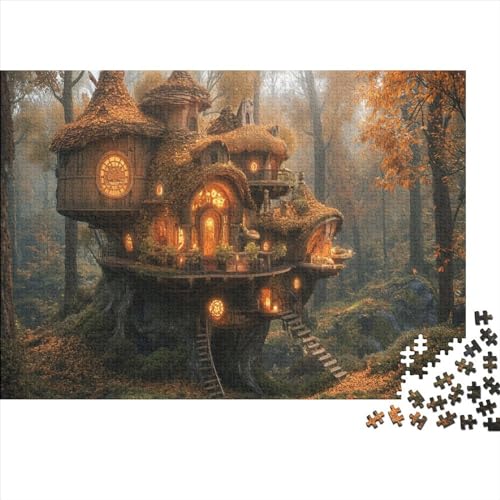 Märchenhaus Rätsel Für Erwachsene |Naturwunder| Familienspaß-Puzzles 300pcs (40x28cm) Erwachsene von WENNUAN