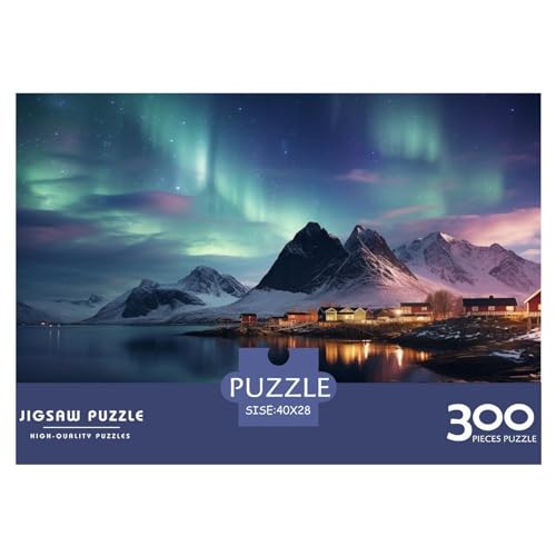 Nordlichter Puzzle 300pcs (40x28cm) Erwachsene Schneeberg Puzzle,Home Decor von WENNUAN
