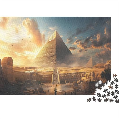 Puzzle 300pcs (40x28cm) Erwachsene Pyramide Puzzle Damen Herren Holzbrett Präzisions-Interlocking Antikes Ägypten von WENNUAN