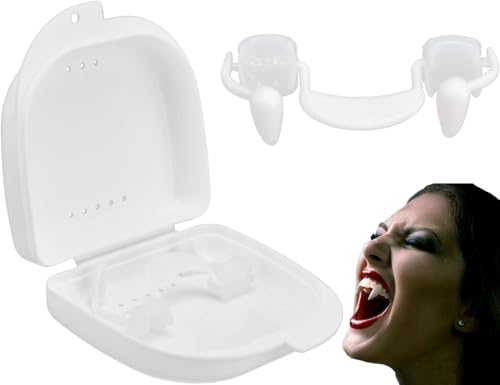 Vampirzähne, Halloween Einziehbare Vampir-Zombie-Reißzähne, Realistische Wiederverwendbare Vampirzähne Gruselige Falsche Zahnspangen für Halloween-Partys, Cosplay-Requisiten Vampirzähne, Halloween Einziehbare Vampir-Zombie-Reißzähne, Realistische Wiederverwendbare Vampirzähne Gruselige Falsche Zahnspangen für Halloween-Partys, Cosplay-Requisiten von WEQNGIU