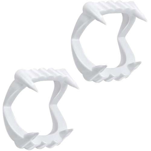 Vampirzähne für Kinder, 2 Stück Weiße Horror Vampirzähne, Falsche Halloween Reißzähne, Vampir-Gebiss, Halloween-Party Cosplay-Requisiten für Kinder Vampirzähne für Kinder, 2 Stück Weiße Horror Vampirzähne, Falsche Halloween Reißzähne, Vampir-Gebiss, Halloween-Party Cosplay-Requisiten für Kinder von WEQNGIU