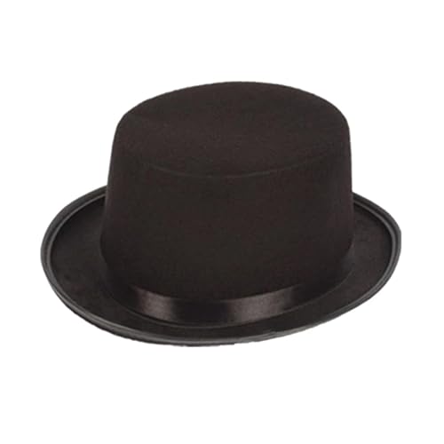WEQYFDC Einfarbiger Zylinder-Zauberer-Kostüm-Requisiten for Rave-Party Für Eine Gala, Faschingsparty Oder Karneval(Black,S) von WEQYFDC