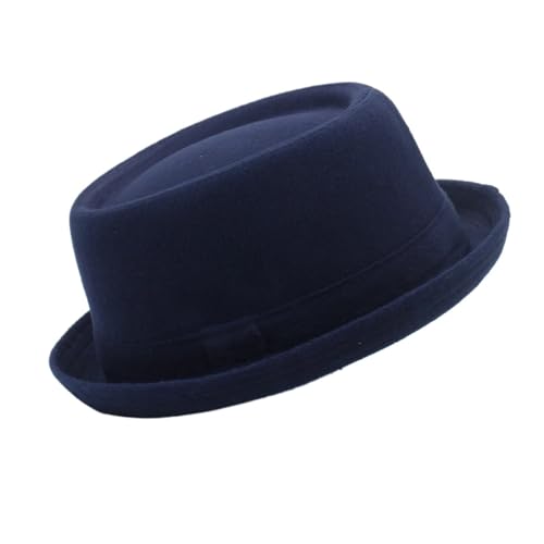 WEQYFDC Herren-Zylinder, Retro-Fedora-Kappen, klassische Jazz-Party, Outdoor-Reisen Für Eine Gala, Faschingsparty Oder Karneval(Blue) von WEQYFDC