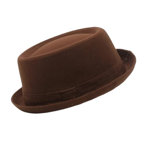 WEQYFDC Herren-Zylinder, Retro-Fedora-Kappen, klassische Jazz-Party, Outdoor-Reisen Für Eine Gala, Faschingsparty Oder Karneval(Brown) von WEQYFDC