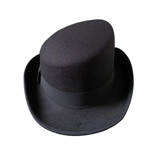 WEQYFDC High Top Fedoras Hut 9 Farben Hut Magic Hat Herren Zylinder Für Eine Gala, Faschingsparty Oder Karneval(Black) von WEQYFDC