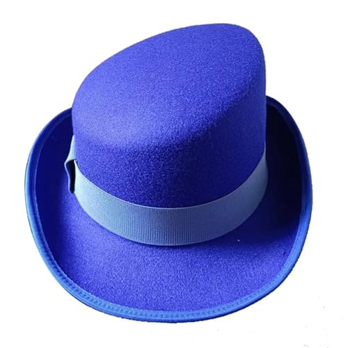 WEQYFDC High Top Fedoras Hut 9 Farben Hut Magic Hat Herren Zylinder Für Eine Gala, Faschingsparty Oder Karneval(Blue) von WEQYFDC