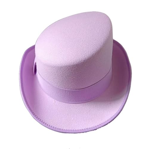 WEQYFDC High Top Fedoras Hut 9 Farben Hut Magic Hat Herren Zylinder Für Eine Gala, Faschingsparty Oder Karneval(Purple) von WEQYFDC