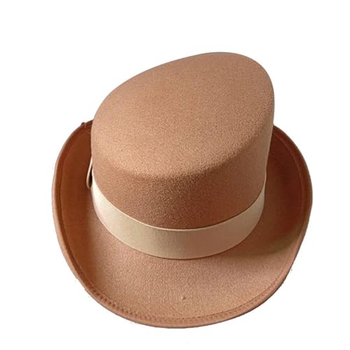 WEQYFDC High Top Fedoras Hut 9 Farben Hut Magic Hat Herren Zylinder Für Eine Gala, Faschingsparty Oder Karneval(Yellow) von WEQYFDC