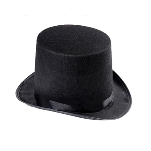 WEQYFDC Männer Auftritte Zauberer Gentleman Zylinder Requisiten Ball Dress Up Kostüm Frauen Männer Party Hut Für Eine Gala, Faschingsparty Oder Karneval(L) von WEQYFDC