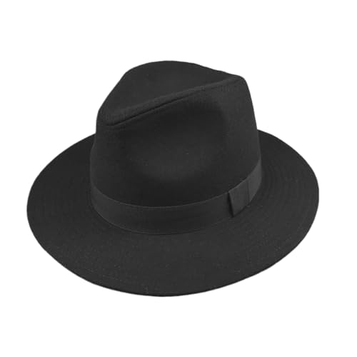 WEQYFDC Plus Größe Zylinder Herbst Winter Männer Zylinder Formale Hochzeit Dekorieren Schwarze Kappe Für Eine Gala, Faschingsparty Oder Karneval(M) von WEQYFDC
