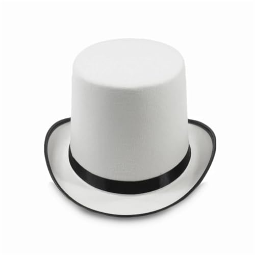 WEQYFDC Zauberer-Zylinder, PU-Leder, Pork Pie-Hut, Zylinder, Melone Für Eine Gala, Faschingsparty Oder Karneval WEQYFDC Zauberer-Zylinder, PU-Leder, Pork Pie-Hut, Zylinder, Melone Für Eine Gala, Faschingsparty Oder Karneval von WEQYFDC
