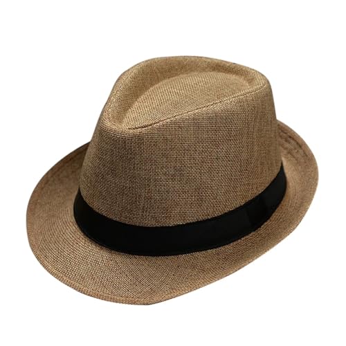 WEQYFDC Zylinder for Herren, elegante Vintage-Krempe, Jazz-Strand-Unisex-Klassiker-Kappe Für Eine Gala, Faschingsparty Oder Karneval(Light Green) von WEQYFDC