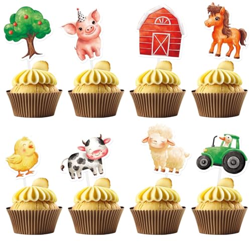 WERNNSAI 40 Stück Cupcake Topper mit Bauernhof Motiven – Kuchen Topper mit Bauernhof Motiven Kuchendekoration für Geburtstagspartys mit Bauernhof Motiven für Kinder Cupcake Topper mit Bauernhof Motive WERNNSAI 40 Stück Cupcake Topper mit Bauernhof Motiven – Kuchen Topper mit Bauernhof Motiven Kuchendekoration für Geburtstagspartys mit Bauernhof Motiven für Kinder Cupcake Topper mit Bauernhof Motive von WERNNSAI