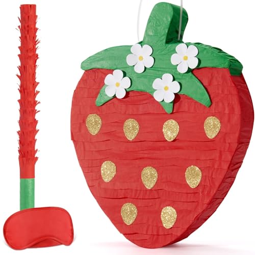 Strawberry Pinata - Pink Strawberry Pinata für Mädchen Strawberry Pinata - Pink Strawberry Pinata für Mädchen von WERNNSAI