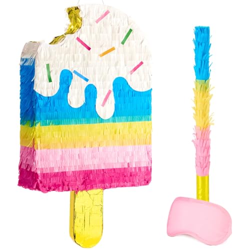 Summer Ice Cream Pinata mit Stick und Augenmaske Summer Ice Cream Pinata mit Stick und Augenmaske von WERNNSAI