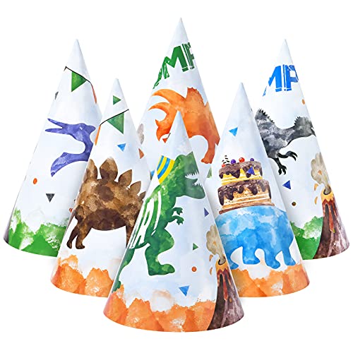 WERNNSAI 12 Stück Dinosaurier Party Hüte - Dinosaurier Party Zubehör für Kinder Dino Mottoparty Geburtstag Spitzer Hut Partyhütchen Hütchen Geburtstagshut Papier Partyhut in 6 Stilen WERNNSAI 12 Stück Dinosaurier Party Hüte - Dinosaurier Party Zubehör für Kinder Dino Mottoparty Geburtstag Spitzer Hut Partyhütchen Hütchen Geburtstagshut Papier Partyhut in 6 Stilen von WERNNSAI