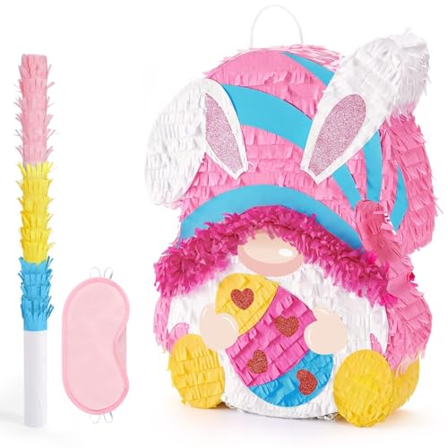 WERNNSAI Oster Piñata - Osterparty Dekorationen für Kinder Pinata Frühlings Pinata mit Augenbinde und Stock Geburtstagsparty Schulaktivitäten Spiel Frühlingsparty Spiel Piñata Frühlings Piñata WERNNSAI Oster Piñata - Osterparty Dekorationen für Kinder Pinata Frühlings Pinata mit Augenbinde und Stock Geburtstagsparty Schulaktivitäten Spiel Frühlingsparty Spiel Piñata Frühlings Piñata von WERNNSAI