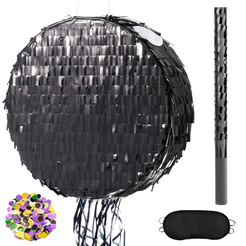 WERNNSAI Pinata – Lustige Geburtstags Piñata Kinder Schwarze Runde Kugelförmige Piñata Aluminiumfolie mit Augenmasken Stäben Konfetti Geburtstagsparty DIY Pinata Deko Lustige Partyspiele Zubehör WERNNSAI Pinata – Lustige Geburtstags Piñata Kinder Schwarze Runde Kugelförmige Piñata Aluminiumfolie mit Augenmasken Stäben Konfetti Geburtstagsparty DIY Pinata Deko Lustige Partyspiele Zubehör von WERNNSAI