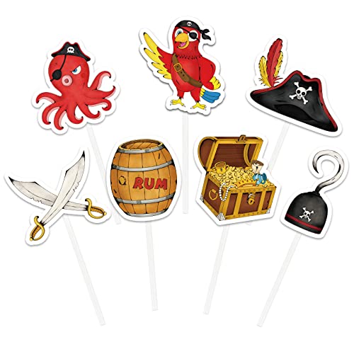WERNNSAI Pirat Cupcake Topper - 49 STÜCKE Pirat Partyzubehör für Kinder Jungen Geburtstag Halloween Papagei Oktopus Cupcake Topper Picks Piraten Thema Party Dekorationen Kuchen Dekor WERNNSAI Pirat Cupcake Topper - 49 STÜCKE Pirat Partyzubehör für Kinder Jungen Geburtstag Halloween Papagei Oktopus Cupcake Topper Picks Piraten Thema Party Dekorationen Kuchen Dekor von WERNNSAI