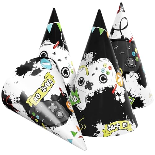 WERNNSAI Partyhüte Für Geburtstage Mit Videospielen – 12 Teiliges Gaming Partyzubehör Party Kopfbedeckungen Aus Papierkegelhüten Für Kinder Jungen Gamer Party Dekoration WERNNSAI Partyhüte Für Geburtstage Mit Videospielen – 12 Teiliges Gaming Partyzubehör Party Kopfbedeckungen Aus Papierkegelhüten Für Kinder Jungen Gamer Party Dekoration von WERNNSAI