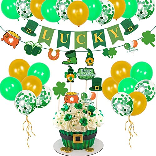 SXYPAYXS-St. Patrick's Day Dekoration Ballon Paket Grüne Ballon Girlande Bogen Folie Ballon Party Dekoration Party Supplies (Set E, 30PCS) von WERNZATT