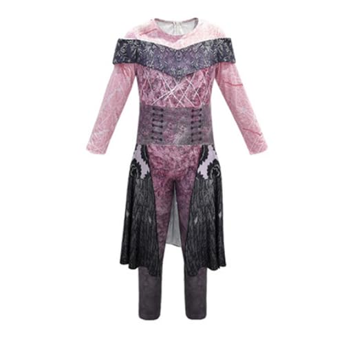 WERNZATT Halloween-Kostüme für Kinder, Mädchen, Nachkommen 3, böse Audrey, Cosplay, Overall, langärmelig, Faschingskostüm, Partykleidung (Lila, 5–6 Jahre) von WERNZATT