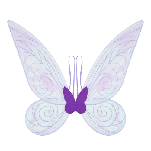 WERNZATT-Mädchen Schmetterling Fee Flügel, Prinzessin Schmetterling Flügel funkelnde Kostüme für Geburtstag Urlaub Party (Violett, 60cm*48cm/23.6''*18.9'') von WERNZATT