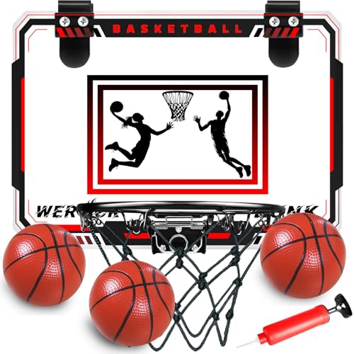 WEROCK Basketballkorb Indoor, Mini-Basketballkorb mit 3 Bällen, über die Tür Basketballband für Kinder und Erwachsene, Basketball-Spielzeug für Jungen Mädchen Alter 3 4 5 6 7 8 9 10 11 12 WEROCK Basketballkorb Indoor, Mini-Basketballkorb mit 3 Bällen, über die Tür Basketballband für Kinder und Erwachsene, Basketball-Spielzeug für Jungen Mädchen Alter 3 4 5 6 7 8 9 10 11 12 von WEROCK