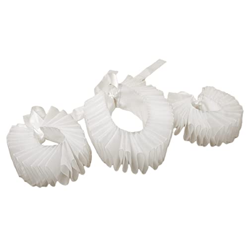 Elisabethanisches Kragen-Manschetten-Set, Vintage-Stil, einfarbig, Hals- und Handgelenk-Rüschenmanschetten, Kostüm-Zubehör Elisabethanisches Kragen-Manschetten-Set, Vintage-Stil, einfarbig, Hals- und Handgelenk-Rüschenmanschetten, Kostüm-Zubehör von WERQA