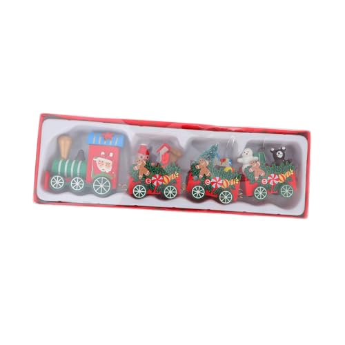 WESIEVYA 1 Box Festival Display Weihnachtszug Ornament Holz Craft Decor Party Favors von WESIEVYA