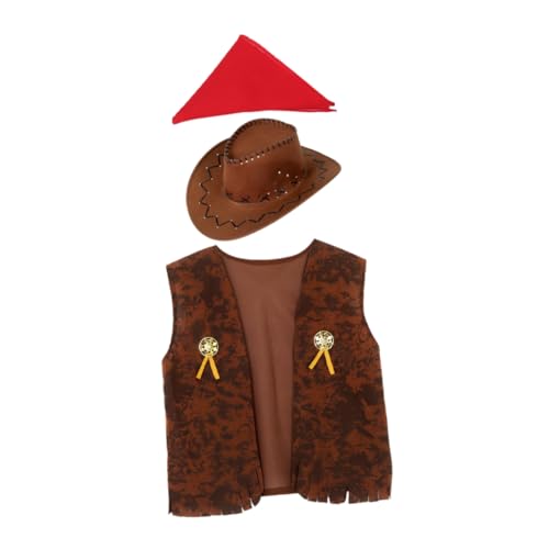 WESIEVYA 1 Satz Cowboy Kostüm Set für Erwachsene Teiliges Western Outfit mit Weste Halstuch und Hut für Halloween Karneval und Mottopartys Stilvolle Cowboymode für Männer und Frauen Xxl WESIEVYA 1 Satz Cowboy Kostüm Set für Erwachsene Teiliges Western Outfit mit Weste Halstuch und Hut für Halloween Karneval und Mottopartys Stilvolle Cowboymode für Männer und Frauen Xxl von WESIEVYA