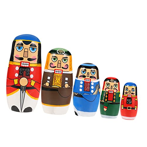 WESIEVYA Handbemalte Mehrschichtige Russische Nesting Dolls Spielzeug Für Kinder Nussknacker Matrjoschka Set von WESIEVYA